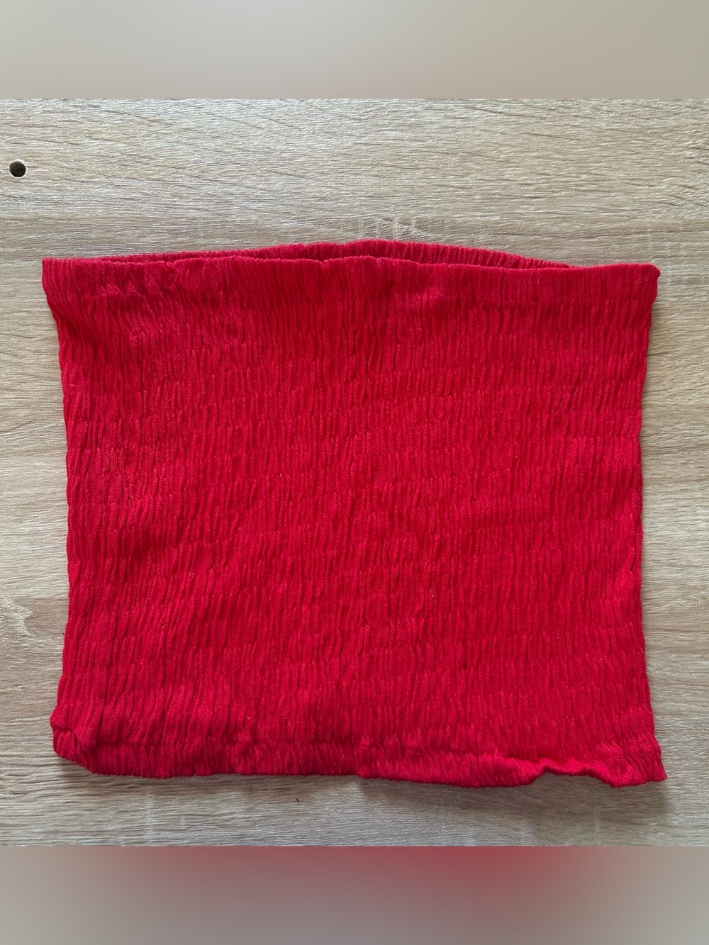 Paris Bright Red Smocked Tube Top
